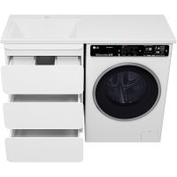 Тумба с раковиной Misty Чегет 120 L УТ000013566 Белая глянцевая — фото 4, Мебель для ванной