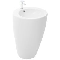 Раковина WeltWasser Leerbach 3838 GL-WT 38 10000005489 Белый глянец — фото 1, Раковины напольные