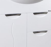 Тумба под раковину Bellezza Глория 85 4638514100013 с бельевой корзиной Белая — фото 2, Тумбы под раковину