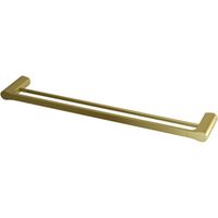 Полотенцедержатель WasserKRAFT Aisch K-5940 двойной Золото матовое — фото 1, Полотенцедержатели