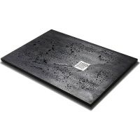 Душевой поддон из искусственного камня Veconi Tezeo 100x80 TZW21B-108-R1 Черный — фото 1, Душевые поддоны из искусственного камня