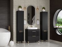 Товар: Шкаф пенал Brevita Enfida 35 R ENF-05035-020P Черный матовый - фото 10 Шкаф пенал Brevita Enfida 35 R ENF-05035-020P Черный матовый — фото 10, Мебель для ванной