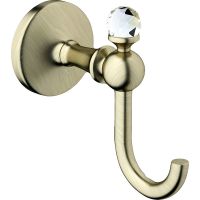 Крючок Art&Max Antic Crystal AM-E-2686BSJ-Br Бронза — фото 1, Крючки для полотенец