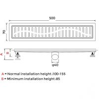 Товар: Душевой лоток Gappo G85007-3 с решеткой Нержавеющая сталь - фото 14 Душевой лоток Gappo G85007-3 с решеткой Нержавеющая сталь — фото 14, Душевые лотки