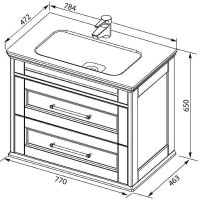Товар: Тумба с раковиной Aquanet Бостон М 80 212668 Белая матовая - фото 7 Тумба с раковиной Aquanet Бостон М 80 212668 Белая матовая — фото 7, Тумбы с раковиной