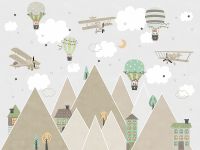 Товар: Фреска детская Ortograf Little Friends 34399 Фактура флок FLK Флизелин (4*3) Серый/Коричневый, Горы/Город/Самолеты - фото 2 Фреска детская Ortograf Little Friends 34399 Фактура флок FLK Флизелин (4*3) Серый/Коричневый, Горы/Город/Самолеты — фото 2, Фрески