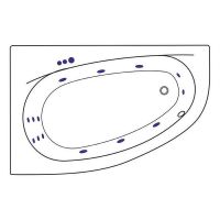 Акриловая ванна Excellent Kameleon 170x110 L WAEX.KML17.SMART.CR с гидромассажем — фото 7, Ванны