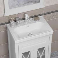 Тумба под раковину Opadiris Палермо 60 00-00006719 Белая матовая — фото 3, Мебель для ванной