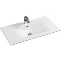 Тумба с раковиной SanVit Тема 100 ktema100 в цвете Ral подвесная Белый глянец — фото 5, Тумбы с раковиной