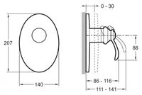 Смеситель для душа Jacob Delafon Fairfax E98710-CP Хром — фото 2, Смеситель для душа