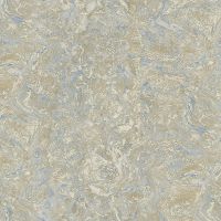 Обои Wiganford by Solo Hampton DTT2157 Винил на флизелине (1,06*10,05) Бежевый/Голубой/Золото, Мрамор/Штукатурка — фото 1, Обои для стен