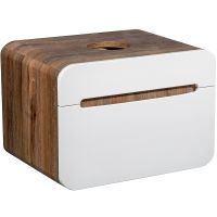 Тумба под раковину Runo Ницца 60 00-00002124 Темное дерево Белая — фото 1, Тумбы под раковину