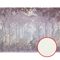 Фреска Ortograf Flora 31297 Фактура флок FLK Флизелин (3,6*2,7) Фиолетовый/Зеленый, Деревья/Природа — фото 1, Фрески