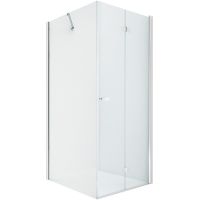 Душевой уголок New Trendy New Soleo Chrome 70х70 R D-0151A/D-0086B профиль Хром стекло прозрачное — фото 1, Душевые уголки