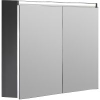 Зеркальный шкаф Boheme Armadi Art Vallessi 80 547-A matt с подсветкой Антрацит матовый — фото 1, Мебель для ванной