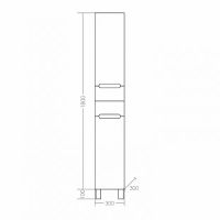 Шкаф пенал СанТа Лондон 30 524008 Белый — фото 5, Пеналы для ванной комнаты