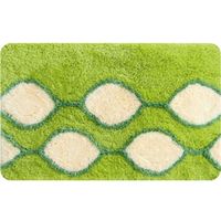 Коврик для ванной комнаты Iddis Curved Lines 50x80 Зеленый — фото 1, Аксессуары для туалета