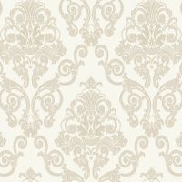 Обои Prima Italiana Ducale 80225 Винил на флизелине (1,06*10,05) Белый/Бежевый/Серебряный, Дамаск — фото 1, Обои для стен
