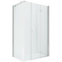 Душевой уголок New Trendy New Soleo Chrome 100x120 R K-0624 профиль Хром стекло прозрачное — фото 1, Душевые уголки