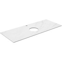 Столешница под раковину Kerama Marazzi Plaza Classic Neo Монте тиберио 120 PL1.SG507120R\120 Белый мрамор — фото 2, Столешницы под раковину