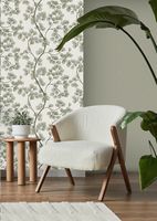 Обои RASCH Garden 866902 Винил на флизелине (0,53*10,05) Белый/Зеленый/Коричневый, Листья — фото 3, Обои для стен