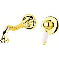 Смеситель для раковины Cezares Elite ELITE-BLS1-03/24-Bi Золото 24 карат — фото 1, Смесители для раковины