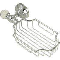 Полка корзина Migliore Cristalia 16813 Хром с кристаллом Swarovski — фото 1, Полки для ванной и душа