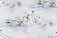 Обои Артекс Марина 10878-02 Винил на флизелине (1,06*10,05) Розовый/Голубой, Город/Море — фото 2, Обои для стен