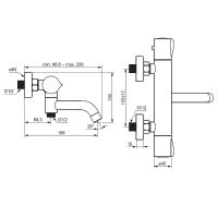Смеситель для ванны Damixa Scandinavian Pure 363000000 с термостатом Хром — фото 4, Смесители