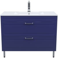 Тумба с раковиной Iddis Oxford 100 OXF10N1i95K Синяя — фото 1, Тумбы с раковиной