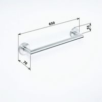 Полотенцедержатель Bemeta Neo stainless 104204045 Хром — фото 2, Полотенцедержатели