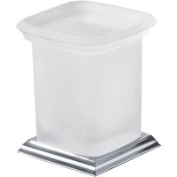 Стакан для зубных щеток Art&Max Zoe AM-G-6831D Хром Белый — фото 1, Мыльницы