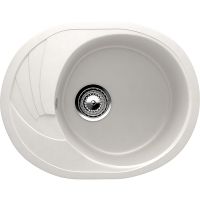 Кухонная мойка Ulgran Classic U-403-341 Ультра-белая — фото 1, Кухонные мойки