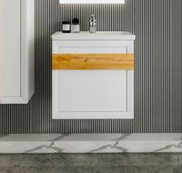 Товар: Тумба под раковину Бриклаер Берлин 60 4627125416064 подвесная Белый глянец - фото 2 Тумба под раковину Бриклаер Берлин 60 4627125416064 подвесная Белый глянец — фото 2, Мебель для ванной