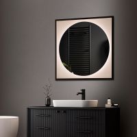 Товар: Зеркало Abber See 80 AG6117SCRB с подсветкой Черное с бесконтактным выключателем и диммером - фото 2 Зеркало Abber See 80 AG6117SCRB с подсветкой Черное с бесконтактным выключателем и диммером — фото 2, Зеркала в ванную комнату