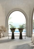 Раковина Abber Kristall 45 AT2703Black-Vesuvian Черная Оливковая — фото 4, Раковины напольные