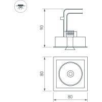 Товар: Встраиваемый светильник Arlight Simple 028148 Белый - фото 7 Встраиваемый светильник Arlight Simple 028148 Белый — фото 7, Точечные светильники