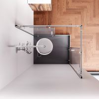 Товар: Душевой уголок AM.PM Sunny 100х80 W87G-403-10080-MT профиль Хром матовый стекло прозрачное - фото 5 Душевой уголок AM.PM Sunny 100х80 W87G-403-10080-MT профиль Хром матовый стекло прозрачное — фото 5, Прямоугольные душевые уголки