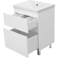 Товар: Тумба с раковиной Misty Лаки 60 УТ000024248 Белая глянцевая - фото 3 Тумба с раковиной Misty Лаки 60 УТ000024248 Белая глянцевая — фото 3, Мебель для ванной