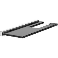 Держатель туалетной бумаги Keuco Edition 90 Square 19173 018000 с полкой Хром Дымчатое стекло — фото 1, Держатели туалетной бумаги