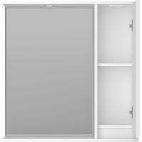 Зеркало со шкафом Brevita Balaton 80 R с подсветкой Белое матовое арт-BAL-04080-01-П — фото 3, Зеркальные шкафы в ванную