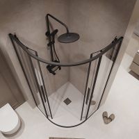 Товар: Душевой уголок Niagara Nova 100х100 NG-6827-34BLACK профиль Черный матовый стекло прозрачное - фото 4 Душевой уголок Niagara Nova 100х100 NG-6827-34BLACK профиль Черный матовый стекло прозрачное — фото 4, Душевые уголки четверть круга