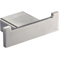 Крючок двойной Milacio Ultra MCU.950.SS / нержавеющая сталь / настенный / 9x3x5 см — фото 1, Крючки для полотенец