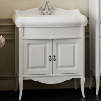 Тумба под раковину Opadiris Лоренцо 80 Z0000008220 Белая матовая — фото 1, Мебель для ванной