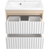 Товар: Тумба с раковиной Brevita Balaton 65 УТ000023722 подвесная Белая матовая Бежевая матовая - фото 4 Тумба с раковиной Brevita Balaton 65 УТ000023722 подвесная Белая матовая Бежевая матовая — фото 4, Мебель для ванной