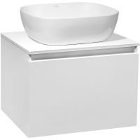 Тумба под раковину Runo Бари 60 00-00001473 подвесная Белая — фото 1, Тумбы под раковину