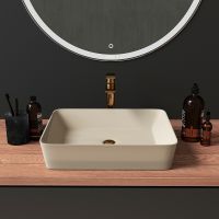 Раковина-чаша Grossman 48 GR-3016BEM Бежевая матовая — фото 3, Раковины накладные