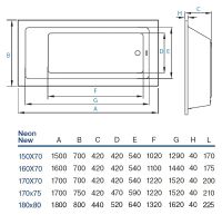Акриловая ванна Koller Pool Neon New 170x75 без гидромассажа — фото 4, Ванны