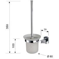 Ершик для унитаза Remer Forma FR66CR Хром — фото 2, Ершики для унитаза