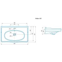 Раковина Кировит Модерн 850 Белая — фото 6, Раковины встраиваемые сверху